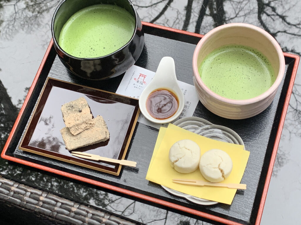 熱海 來宮神社　お抹茶とお菓子